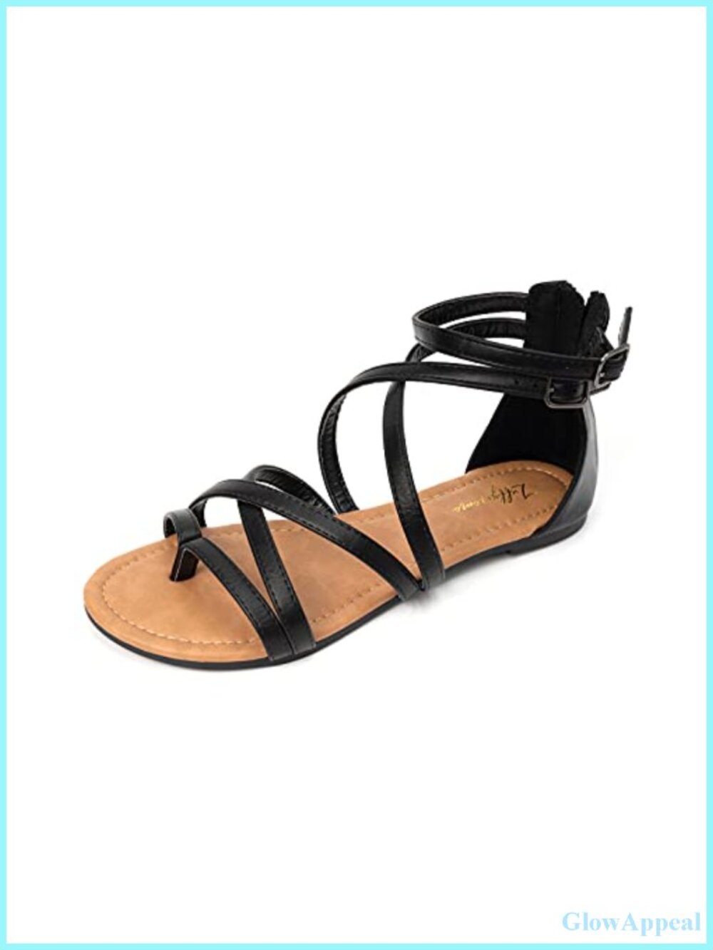 Luffymomo Women's Gladiator Strap Sandals Flat Open Toe Ankle Strap